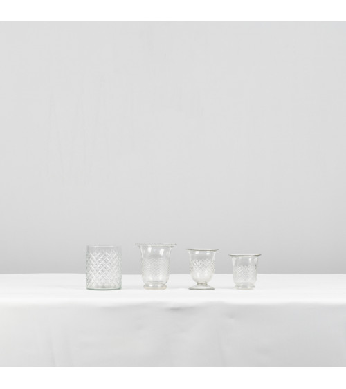 1. Simple glass 2.Vintage M 3. Vintage footed 4.Vintage S