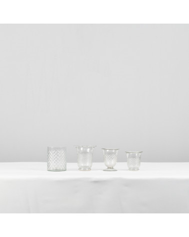 1. Simple glass 2.Vintage M 3. Vintage footed 4.Vintage S